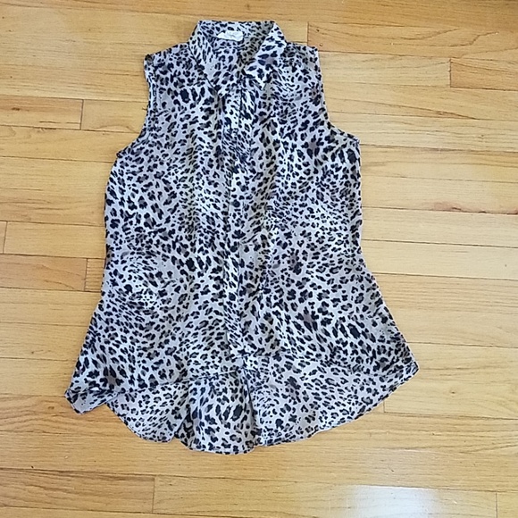 Sans Souci animal print blouse sz small - Picture 2 of 3